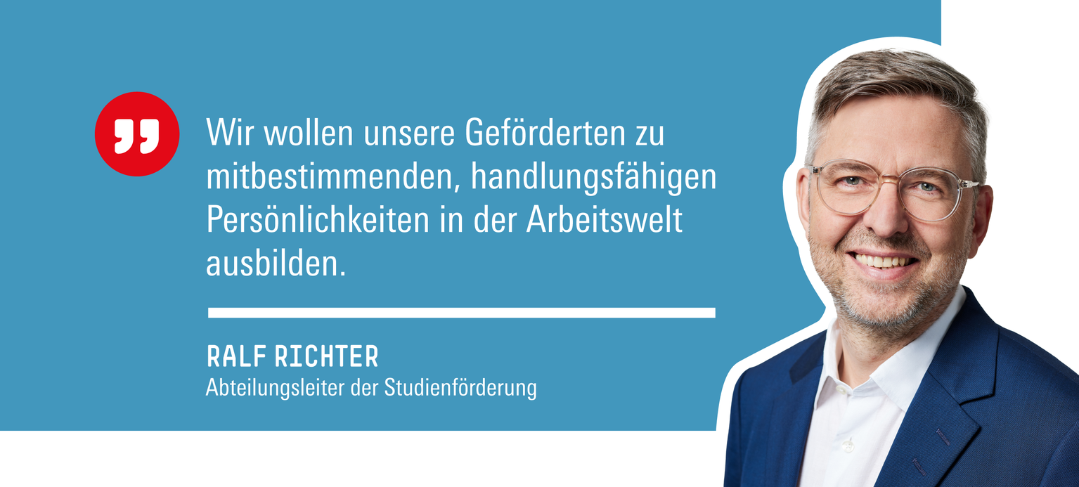 Das Bild zeigt Ralf Richter, den Leiter der Studienförderung der Hans-Böckler-Stiftung.