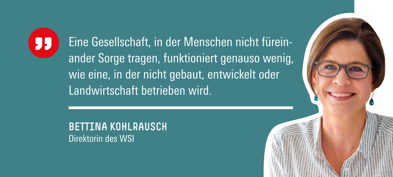 Das Bild zeigt Bettina Kohlrausch, die wissenschaftliche Direktorin des Wirtschafts- und Sozialwissenschaftlichen Instituts der Hans-Böckler-Stiftung.