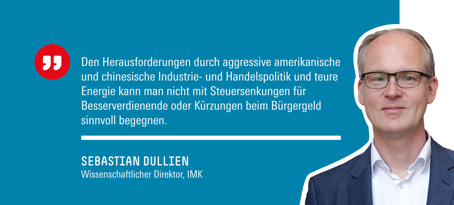 Das Bild zeigt Prof. Dr. Sebastian Dullien, den Wissenschaftlichen Direktor des Instituts für Makroökonomie und Konjunkturforschung der Hans-Böckler-Stiftung.