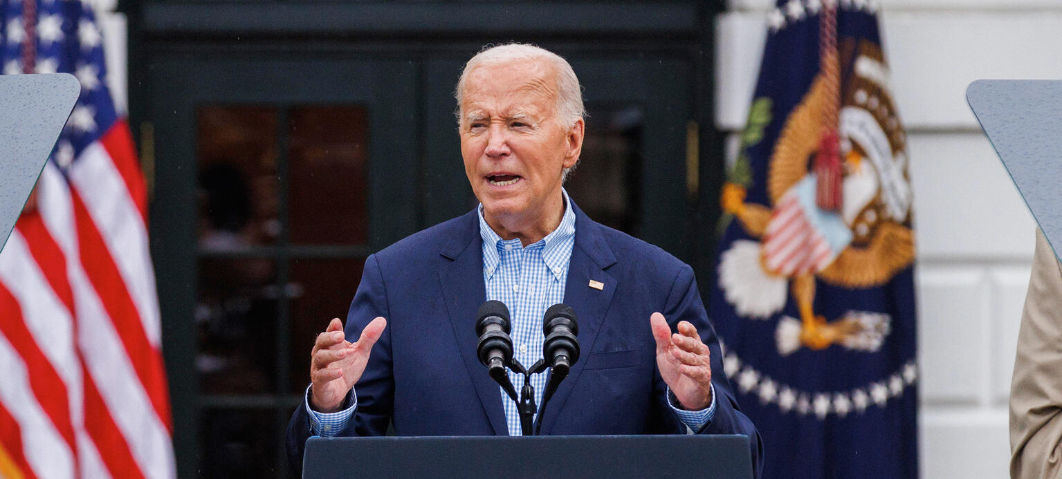 Präsident Joe Biden hält eine Rede am Independence Day in Washington, DC.