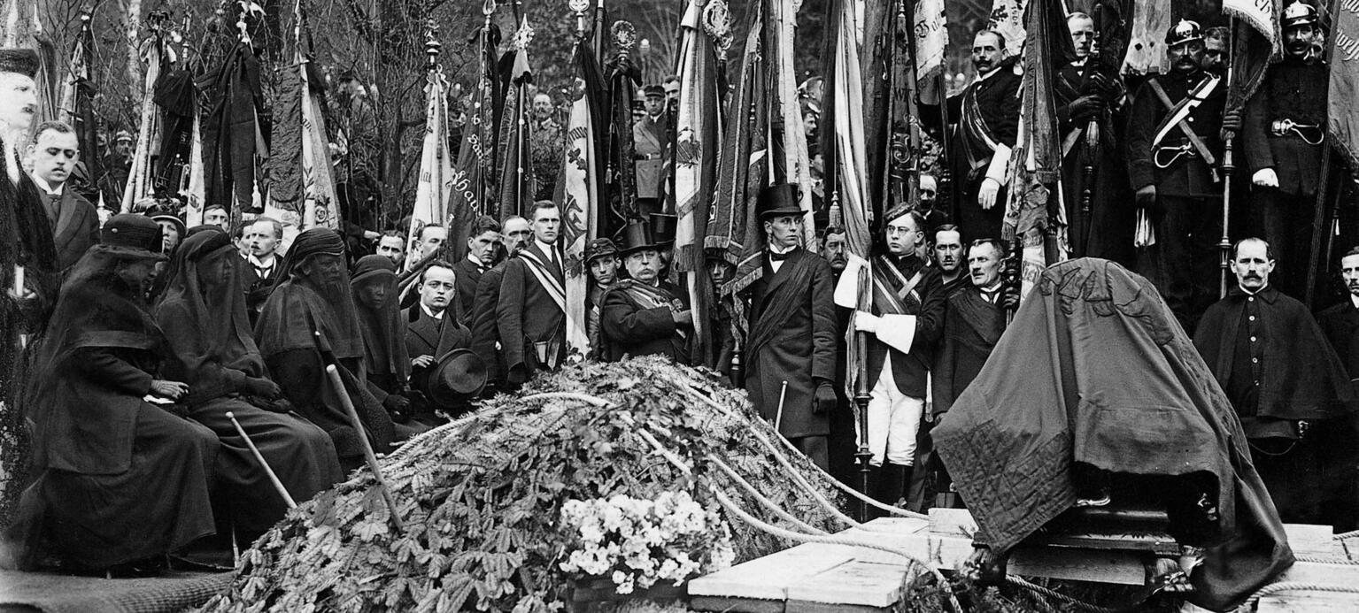 SW-Foto vom Begräbnis des Reichspräsidenten Friedrich Ebert 1925